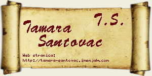 Tamara Santovac vizit kartica